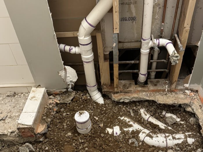 Basement rough in plumbing