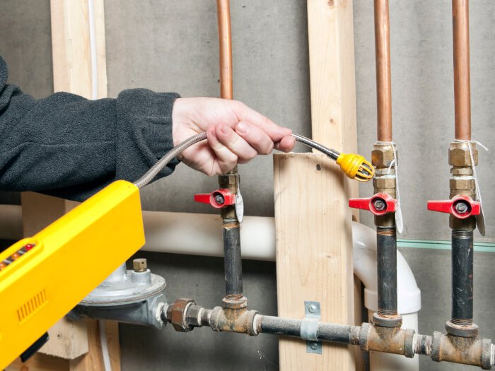 Gas line testing