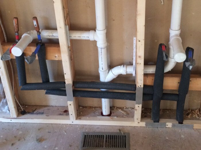 residential wall plumbing